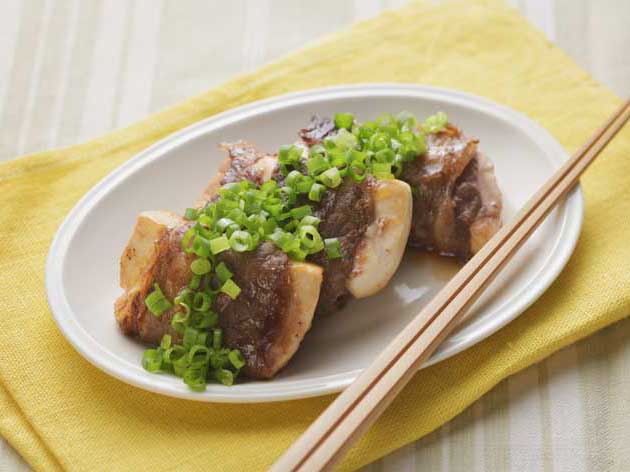 豆腐の牛肉巻き