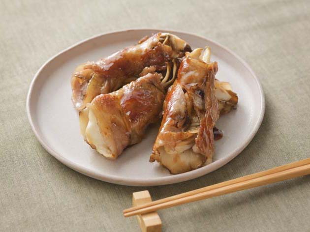 まいたけの甘辛豚肉巻き