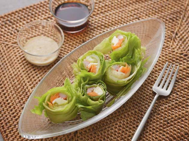ひと口サイズ　ロールレタスサラダ