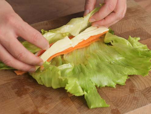ひと口サイズ　ロールレタスサラダ_作り方3