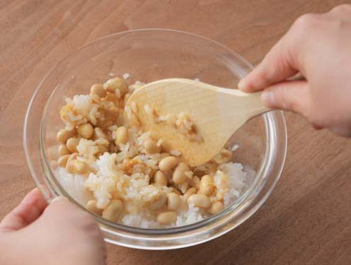 大豆の大葉みそおむすび_作り方1