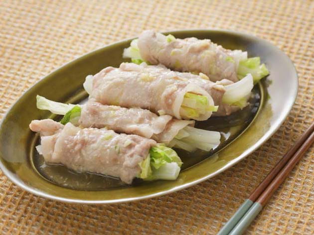 レンジで 白菜の肉巻き蒸し