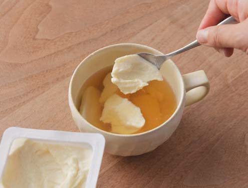 レンジで ほうれん草と豆腐の中華スープ_作り方1