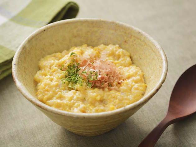 レンジで　オートミール卵おじや