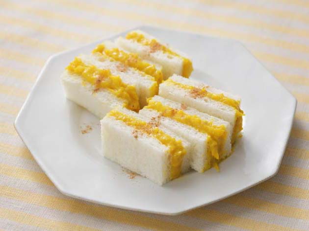 バナナとかぼちゃのなめらかサンドイッチ