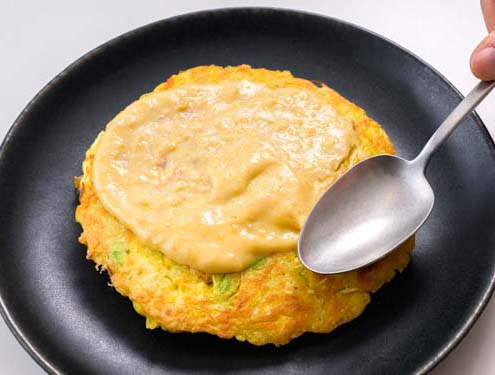 枝豆入りみそマヨお好み焼き_作り方4