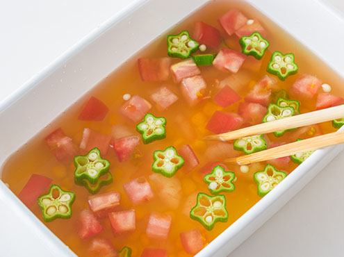 夏野菜のジュレ風スープ_作り方2